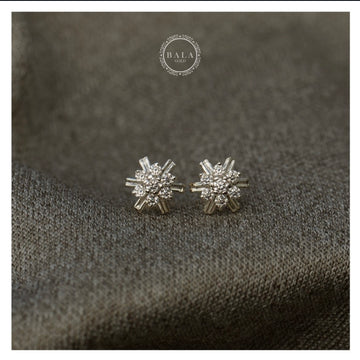Diamond Cut Ear studs Pair