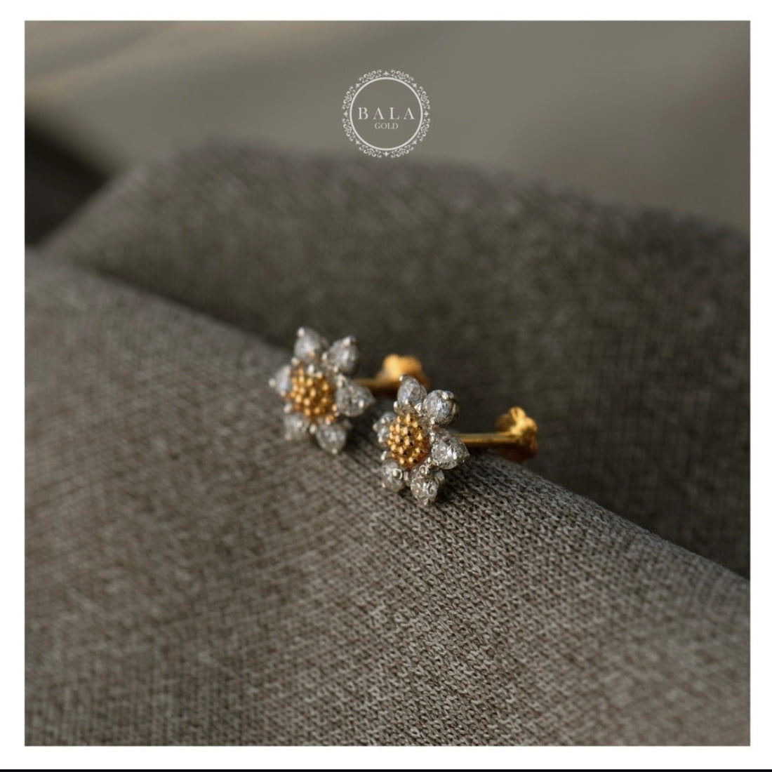Diamond Cut Ear Studs pair