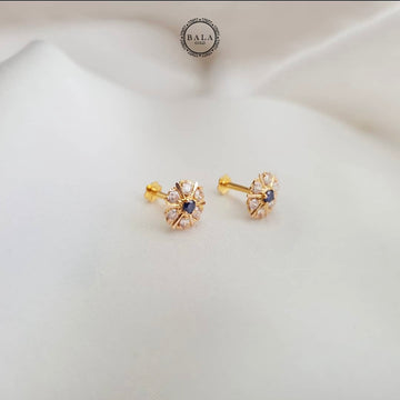 Blue stone studs pair